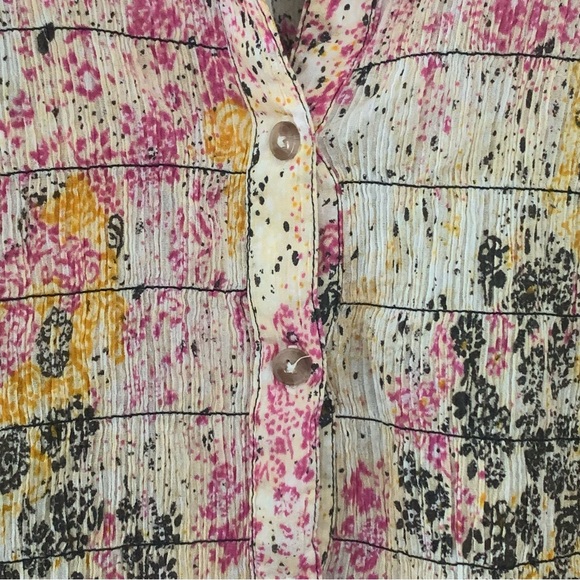 Women M Anthro PILCRO and the letterpress Splatter Button Down Smock Top Relaxed - Picture 3 of 14